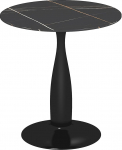 HOMCOM s&ouml;&ouml;gilaud 70 x 70 cm &uuml;mmargune k&ouml;&ouml;gilaud 4 inimesele S&ouml;&ouml;gitoa laud marmori v&auml;limusega, sammasjalg, kohvilaud Modernne laud k&ouml;&ouml;ki, s&ouml;&ouml;gituppa ja elutuppa, must