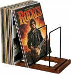 Schallplatten-Aufbewahrungsregal f&uuml;r 70 LP-Alben, Verstellbarer Holz-Schallplatten-Aufbewahrungsst&auml;nder & Halter mit Trennwand f&uuml;r Vinyldisplay, Organizer f&uuml;r B&uuml;cher, Zeitschriften, Akten - Moderne
