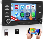 CAMECHO 2+64G 7-tolline Android 13 satelliitnavigatsiooniga autoraadio Porsche Cayenne 2005-2009, HD Bluetooth raadio traadita Carplay Android auto FM/RDS GPS WiFi Mirror Link roolijuhtimiss&uuml;steem + Canbus