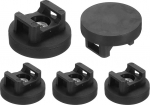 DMiotech 5 magnetilise kaablihoidiku pakk, l&auml;bim&otilde;&otilde;t 31 mm, mitmek&uuml;lgsed magnetilised kaabliklambrid, korraldusklambrid, klambrid, sadulat&uuml;&uuml;pi haldusalus kaablile, juhtmetele, mustad