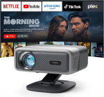 Nutikas projektor 4K [&uuml;hildub Netflixiga] 3D Dolby Audio VISSPL 25000 luumeni autofookus / auto keystone korrektsiooniga projektor, WiFi6 Bluetooth projektor 4K kodukino, v&auml;livideo projektor koos