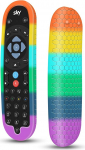 Sky Q Bluetooth puldi EC201 EC202 2020 kaitsekott, Silikoonist kaitsekott, SKY Q kaugjuhtimispuldi &uuml;mbris Skin Holder Battery Back Protector Universaalne Rainbow