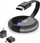 AIMIBO HDMI traadita HDMI saatja, 165 jalga/50 m 4K/5G monitorile/projektorile teleri/ekraani striimimiseks, mitme kaamera tootmiseks, must