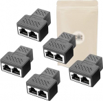 X5 dubleerija RJ45 RJ 45 CAT 5 6 7 pikenduse emase naisadapteri laiendamiseks Ethernet ainult 1 Internet korraga - Adaptive French Brand