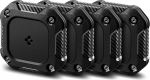 Spigen Tough Armor IP 4 veekindel &uuml;mbris, mis &uuml;hildub AirTag 2/1 (2026/2021) kriimustuskindla &uuml;mbrisega ja kahepoolse kleeplindiga, mis sobib k&otilde;ikideks v&auml;listegevusteks - must