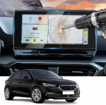YEE PIN &uuml;hildub Seat Leon MK4 5F FR ST KL e-Hybrid 2020-2024 2025, 9H karastatud klaasist navigatsiooniekraanikaitsekile, s&otilde;rmej&auml;lgevastane kriimustuskindel 10-tolline kaitsekile