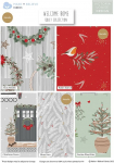 Welcome Home Victoria Louise Christmas Wreath Fat Quarters kangapakett - 45cm x 55cm - 100% puuvillane - 5 tk. Ideaalne k&auml;sit&ouml;&ouml;, Patchwork ja r&otilde;ivaste valmistamiseks.