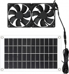 Photovoltaischer 8-W-12-V Doppelabluftventilator F&uuml;r Effiziente K&uuml;hlung Bel&uuml;ftung Und Geruchsentfernung in Wohngaragen Gr&uuml;nr&auml;umen Solar Ventilator
