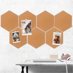 QNDUGJFER Self Adhesive Cork Board Roll, DIY Large Cork Bulletin Board 6mm Thick Frameless Cork Tiles Cork Boards for Walls (Color : Brown, Size : 5pcs)