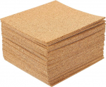 IWOWHERO Self-adhesive cork coasters, 2 mm thick, square cork boards for drinks, craft projects and wall decoration, ideal as cork placemats