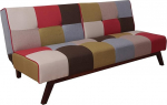 Dmora 3-kohaline diivanvoodi polsterdatud Patchwork-kangast Clic Clac avamine, mis on teisaldatav &uuml;hekohaliseks voodiks Made in Italy 180 x 79 x 76 cm Mitmev&auml;rviline