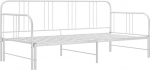 Tidyard trundle voodiraam diivanvoodi raam diivanvoodi raam p&auml;evavoodi polsterdatud diivanvoodi k&uuml;lalisvoodi metallvoodi diivan diivan valge metall 90 x 200 cm