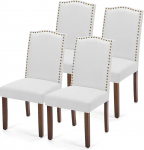 DUMOS s&ouml;&ouml;gitoa toolid, komplekt 4, elegantsed ja ilusad kaasaegsed s&ouml;&ouml;gitoa toolid, linasest kangast, polsterdatud k&ouml;&ouml;gitoolid, kriimustuskindlad p&otilde;randa s&ouml;&ouml;gitoa toolid, sobivad k&ouml;&ouml;ki, elutuppa, magamistuppa (Hall)