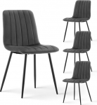 CLIPOP s&ouml;&ouml;gitoa toolid, komplekt 4, sametiga polsterdatud k&ouml;&ouml;gitoolid tugevate metalljalgadega, Lounge elutoa toolid koju, kontorisse ja hotelli (komplekt 4, hall)
