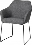 IKEA TOSSBERG s&ouml;&ouml;gitoatool, polsterdatud k&auml;etugedega, kontori- ja s&ouml;&ouml;gituba, k&uuml;lmvahtpolster, 100% ringlussev&otilde;etud pol&uuml;ester, metallist must/tumehall, 63 x 57 x 48 cm, 11,6 kg