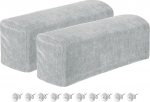 hankimise kaart Stretch Armrest Covers Chenille Soft Armchair Slipcovers Diivan Recliner Armrest Cover koos Swivel Pins toolile Diivan Silver 2 Pack