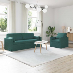 Modernes diivanikomplekt 2-osaline Dunkelgr&uuml;n Stoff mit Metallrahmen, modulaarne diivanikomplekt 198 x 78 x 80 cm, 2er Diivanikomplekt Dunkelgr&uuml;n