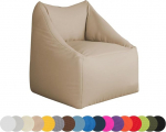 chilly pilley Bean Bag tugitool 2 suuruses - mugav Bean Bag Corduroy kattega, linasest v&otilde;i vetth&uuml;lgavast kangast - kaasaegne tugitool elutuppa, lastetuppa v&otilde;i terrassile (beež)