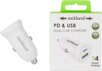 Rockland Dual PD USB autolaadija, kiirlaadija s&otilde;idukiadapter, universaalne telefoni-tahvelarvuti laadija iPhone'ile Androidile Samsungile