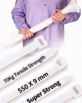Kabelbinder, robust, 500 mm x 7,6 mm lang mit 75 kg ultrastarker Zugfestigkeit, gro&szlig;e, UV-best&auml;ndige Kabelbinder, extra lange Kabelbinder f&uuml;r den Au&szlig;enbereich (Wei&szlig;, 550 x 9,0 mm), 50 St&uuml;ck