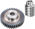 QUARKZMAN #45 Stahl Schneckenradsatz 40T 1,5 Modul 20:1 &Uuml;bersetzungsverh&auml;ltnis, Antriebsgetriebe Rad Reduziergetriebeteil (Zahnrad-12mm Bohrung 63mm Au&szlig;endurchmesser, Stange 12mm Bohrung)