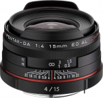 Pentax HD DA Limited 15mm F4 ED AL Lens - Black