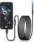 8 mm Dual Lens WiFi Industrial Pipeline Inspektionsger&auml;t, Typ C Kompatibility f&uuml;r Android-Ger&auml;te, IP67 wasserdichter Schutz, 2 0MP Aufl&ouml;sung, Weitwinkelansicht (1 Meter Dual-Objektiv)