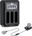 JJC kolmekordne USB-laadija Ricoh GR III, GR3, GRIIIx, GRIII, GRIII, WG-6, Olympus Tough TG-7, TG-6, TG-5, TG-4, TG-3, TG-2, TG-1, Stylus X-Z2 iHS, SP-100 Ricoh DB-110, Olympus LI-90B jaoks.