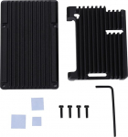Must alumiiniumsulamist ristk&uuml;likukujuline RaspberryPi 3 mudel B 2b/3b + emaplaadi korpus ilma ventilaatorita, muud elektroonilised komponendid