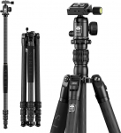SIRUI AM-7C Carbon Reisestativ 2-in-1 mit 360&deg; Kugelkopf, abnehmbares Bein als Monopod Trekkingstock, 8kg Traglast, max. 168cm, leichtes Stativ f&uuml;r DSLR, spiegellose Kameras, Outdoor und Wandern