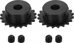 hankimise kaart 2tk #25 Chain Roller Sprocket 10mm Bore 43.5mm OD 20T C45 Carbon Steel ANSI #25 Roller Sprocket Round Hole koos reguleerimiskruvidega ISO 04C ketile