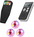 Kummitusjahi varustuse komplekt | EMF-meeter kummitusdetektor, 32 GB digitaalne EVP-h&auml;&auml;lsalvesti ja valgustatud liikumispallid | T&auml;ielik kummitusjahi detektorikomplekt paranormaalse uurimise jaoks