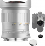 TTArtisan 11 mm F2.8 kaameraobjektiiv, kalasilm, &uuml;hildub EOS RF Mount kaameratega nagu R RP R5 R6 Silver