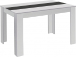 byLIVING Nori s&ouml;&ouml;gilaud Modernne k&ouml;&ouml;gilaud valge / p&ouml;&ouml;ratav lisaplaat mustas v&otilde;i valges / ripplaud / 160 x 90, H 75 cm
