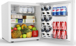 EUHOMY 46L Mini Fridge with Freezer, Reversible Single Door Compact Refrigerator, Adjustable Thermostat, Energy Saving, Mini Fridge for Bedroom, Office, Dorm, White