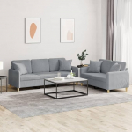 ShGaxin 3202134 2-osaline diivan komplekt padjadega helehall kangas, Lounge diivan, diivanid ja diivanid, Relax diivan, diivan elutuppa, diivan magamisfunktsiooniga