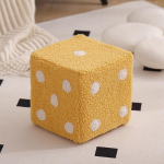 Multifunktsionaalne kokkupandav laud, Faux lambavillast kuubikuubik, ruudukujuline kuubikuubik, multifunktsionaalne pehmete pehmete jalgadega karikatuur, loominguline kuubikuubik koju, elutuppa, magamistuppa (kollane,7