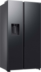 Samsung RS70F67KCFEF Side-by-Side Fridge-Freezer, AI Fridge Freezer, 178 cm, 634 L, Ice/Water Dispenser with Tank, AI Energy Mode, Twin Cooling+, Metal Cooling, Black Steel