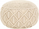 vidaXL Macram&eacute; Handmade Pouf Seat Pouf Seat Stool Footstool Footstool Ottoman Upholstered Stool Footstool Handmade 45 x 30 cm Cotton