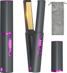 Traadita juuste sirgendaja, 2-in-1 juuste sirgendaja ja lokiruller, mini kaasaskantav reisirihm, 3 reguleeritavat temperatuuri 5000 mAh akuga reisimiseks ja kodus kasutamiseks