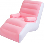 Folpus T&auml;ispuhutav lamamistool, kokkupandav diivanitool, laisk diivan, pehme paksendatud PVC, vastupidav m&auml;ngutool, &otilde;hupink voodile, sise- ja v&auml;litingimustes m&auml;ngimiseks, roosa