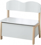 roba Laste kirstupink t&auml;ispuidust ja MDF-ist selja ja istme kahetooniline