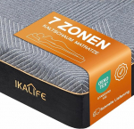 IKALIFE 7-tsooniline madrats 180 x 200 cm - H3 Medium Firm k&uuml;lmavahust madrats 20 cm k&otilde;rge, &Ouml;ko-Tex sertifitseeritud, ergonoomiline hingav rullimatrats, k&uuml;lmavahust madrats eemaldatava kangakattega