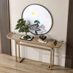 Puidust konsoollaud elutuppa, kitsas kapp, esikusse, k&otilde;rvallaud, &otilde;huke elutuppa, esikusse, diivani taha, fuajeesse ja koridori, lihtne kokkupanek (naturaalne, 140 x 30 x 80 cm/55 x 12 cm).