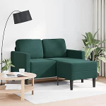 Diivan 2 istekohaga koos Chaise Longue L-kujuline nurgadiivan Diivan elutuba Lounge diivan elutuppa / magamistuppa Tumeroheline sametne diivan