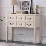 Konsolentisch, Sofatisch mit Schubladen, Eingangstisch aus Holz, Tisch hinter der Couch, Foyertisch mit Stauraum, Akzenttisch f&uuml;r Flur/Wohnzimmer (valge, 100 cm)