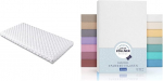 Traumnacht BT Kiddy Children's Mattress 60 x 120 cm & Julius Z&ouml;llner 8380313100 Jersey Fitted Sheet Double Pack for Cot Size 60 x 120 / 70 x 140 cm White Pack of 2