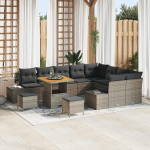 Garten-Sofa-komplekt 12 tk Hellgrau und Dunkelgrau 80 x 80 x 71 cm Diivan Gartenm?Bel Model3364773