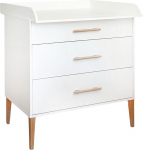 ATB ILA muutmislaud - muutmislaud 101 x 85 x 75 cm - beebitoa komplekt - funktsionaalne m&ouml;&ouml;bel - mugav beebi sahtlitega - beebi muutmislaud (valge)