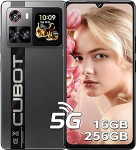 CUBOT X100 5G nutitelefon 6,88-tolline HD+ 120Hz, 16GB RAM (8GB + 8GB t&auml;iskasvanud), 256GB ROM, 64MP kaamera, Android 15, Dimensity 7025, must